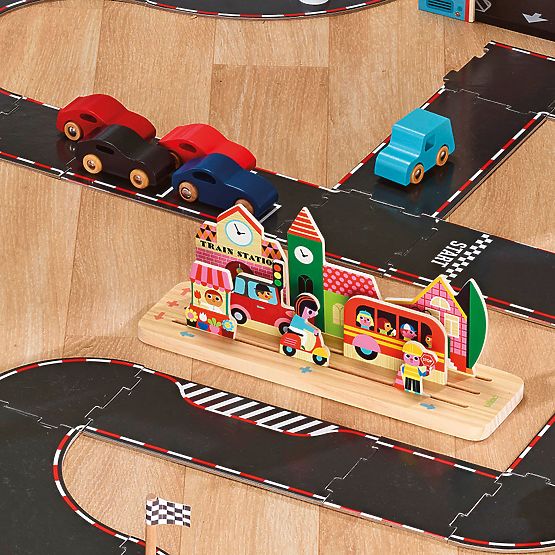 Vilac Joc logic din lemn Construiește corect! Orașul