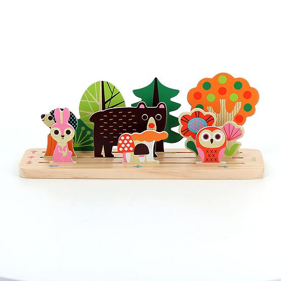 Vilac Joc logic din lemn Construiește corect! Pădure