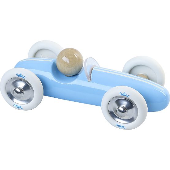 Vilac Mașină mare din lemn Grand Prix vintage albastru deschis