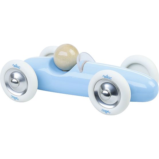 Vilac Mașină mare din lemn Grand Prix vintage albastru deschis