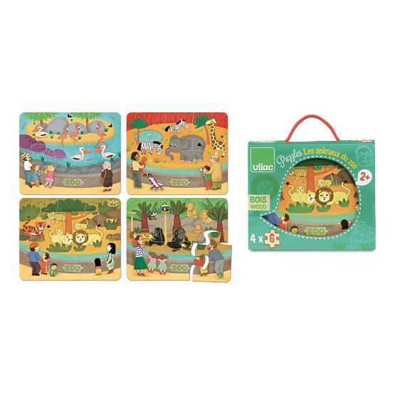 Vilac Puzzle din lemn Zoo