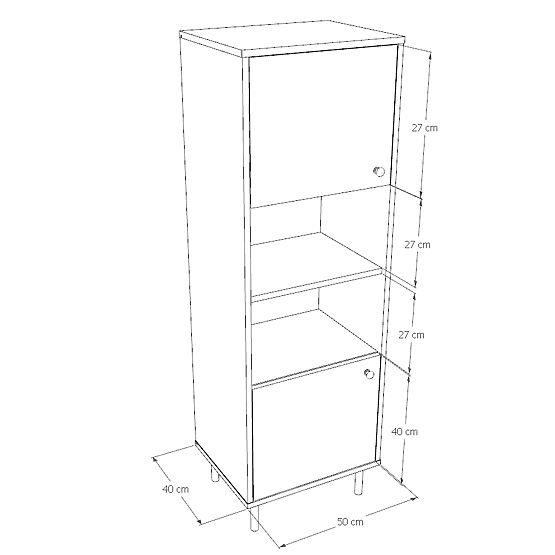 Vitrină coloană pentru living Venus cașmir 1