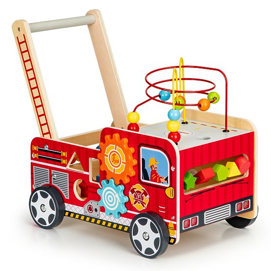 Walker din lemn - camion de pompieri