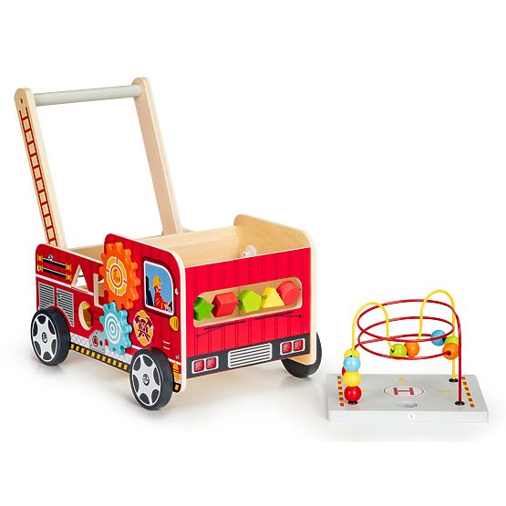 Walker din lemn - camion de pompieri