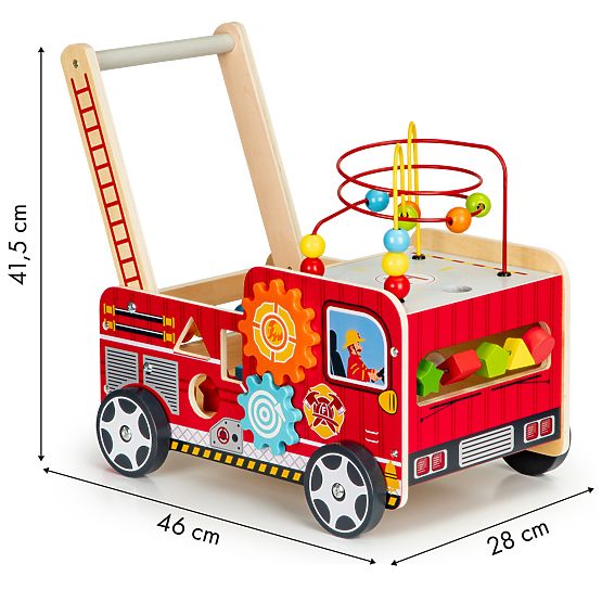Walker din lemn - camion de pompieri
