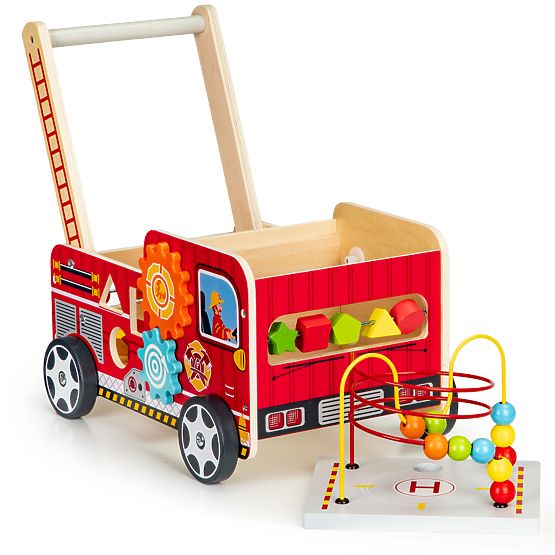 Walker din lemn - camion de pompieri