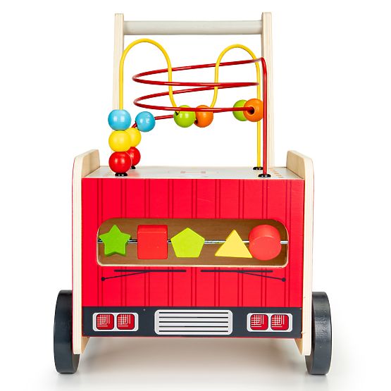 Walker din lemn - camion de pompieri