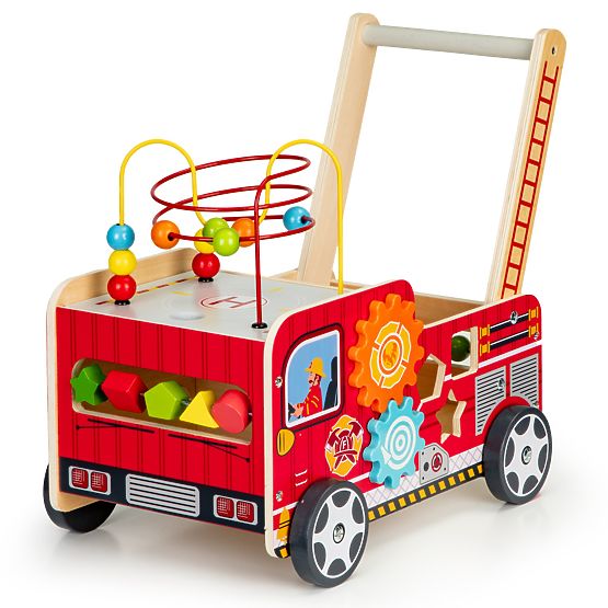 Walker din lemn - camion de pompieri