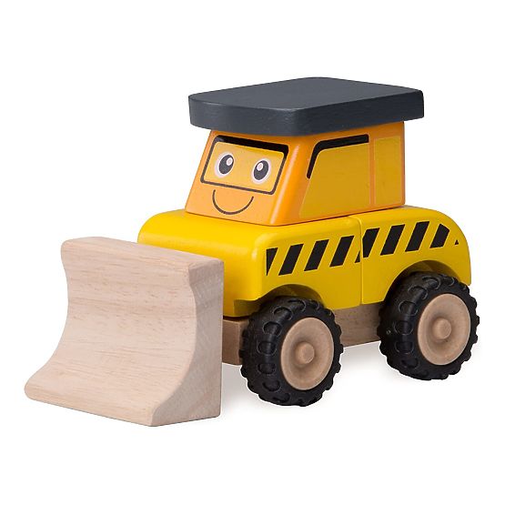Wonderworld Buldozer mini din lemn