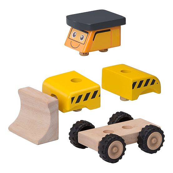 Wonderworld Buldozer mini din lemn