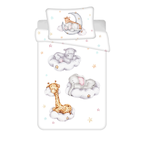Lenjerie de pat pentru copii Animale de dormit 100 x 135 cm + 40 x 60 cm, Sweet Home