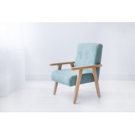 Fotoliu copii retro Velour - menta, Modelina Home