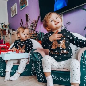 Scaun copii Bunny Ballerina - alb-roz