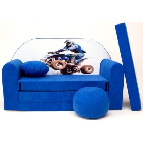 Canapea pentru copii Racer albastru, Welox