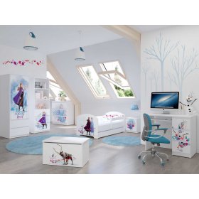 Pat pentru copii cu barieră - Regatul de gheaţă 2 - decor pin norvegian, BabyBoo, Frozen