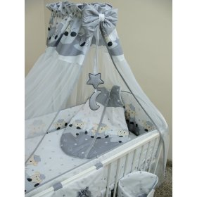 Lenjerie de pat pentru copii cu motivul unui miel de 120 x 90 cm de culoare gri, Ankras