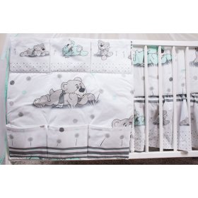 Set de lenjerie de pat cu ursuleți de plus de 120 x 90 cm-verde, Ankras
