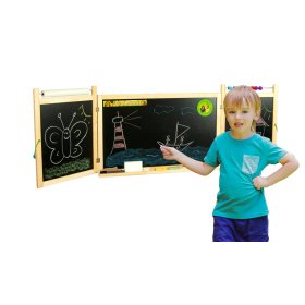 Tablă magnetică / de cretă pentru copii pe perete - naturală