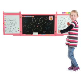 Tabla magnetica / creta pentru copii pe perete - roz