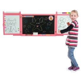 Tabla magnetica / creta pentru copii pe perete - roz, 3Toys.com