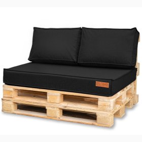 Set de perne pentru mobilier cu paleti - Negru