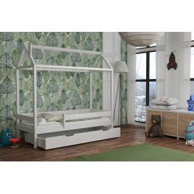 Casa pat pentru copii Paul - alb, Ourbaby