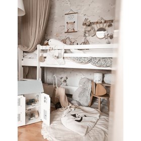 Patul elevat pentru copii Ourbaby Modo - alb