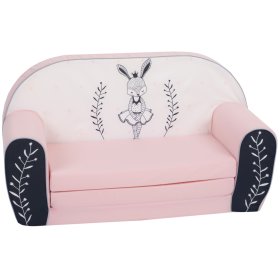 Canapea pentru copii Bunny Ballerina - alb-roz, Delta-trade