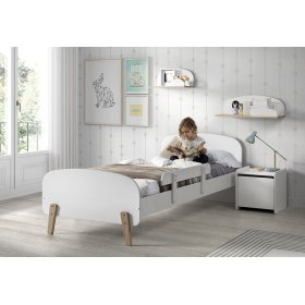 Pat pentru copii – KIDDY alb, VIPACK FURNITURE