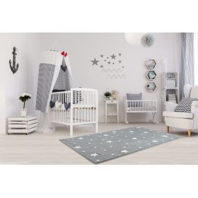 Covor copii HEAVEN – gri-argintiu/alb, LIVONE