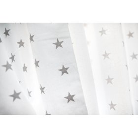 Draperie albă pentru copii cu steluțe gri 19, Dom-Dekor