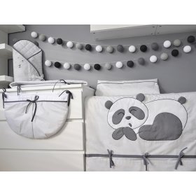 Lenjerie din 3 piese pentru copii – model Panda gri