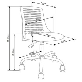 Scaun ergonomic pentru copii Pure - gri