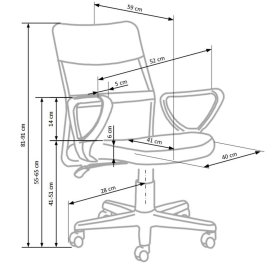 Scaun ergonomic pentru copii TIMMY roz