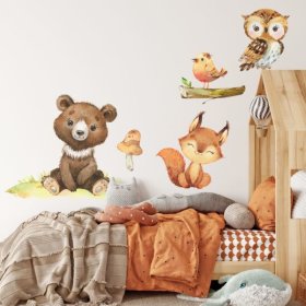Autocolante de perete - Meda și prietenii săi XL, Housedecor