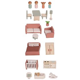 2Kids Toys Căsuță cu păpuși roz, 2Kids Toys