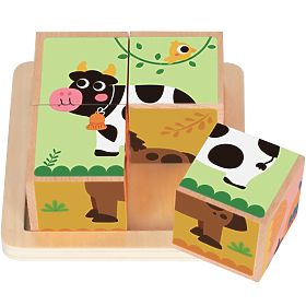 2Kids Toys Cuburi din lemn Ferma 2