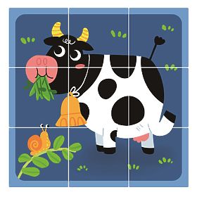 2Kids Toys Cuburi din lemn Fermă