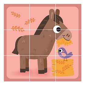 2Kids Toys Cuburi din lemn Fermă, 2Kids Toys