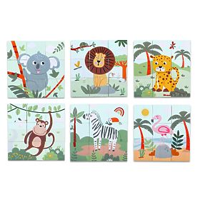2Kids Toys Cuburi din lemn Safari