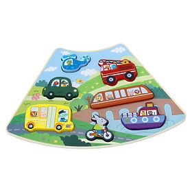 2Kids Toys Puzzle din lemn Cerc conectabil 6 în 1
