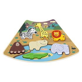 2Kids Toys Puzzle din lemn Cerc conectabil 6 în 1