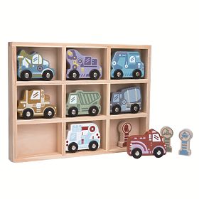 2Kids Toys Set de mașinuțe din lemn