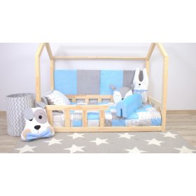 Spumă pentru pat cu șină Ourbaby-albastru deschis