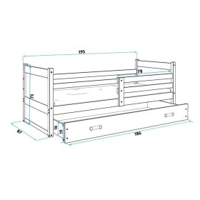 copii pat stâncos - alb, BMS