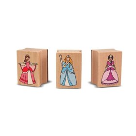 Melissa & Doug - Set de timbre Princess din lemn, Melissa & Doug