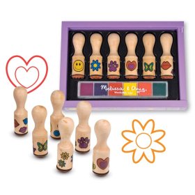 Set de timbre din lemn Melissa & Doug - 6 buc