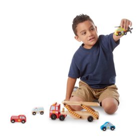 Camion cu vehicule de salvare, Melissa & Doug