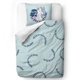 Domnul. Lenjerie de pat Little Fox Fată și unicorn - pătură - pernă de 100 x 130 cm: 60 x 40 cm
