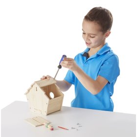 Set creativ - casă de păsări din lemn, Melissa & Doug